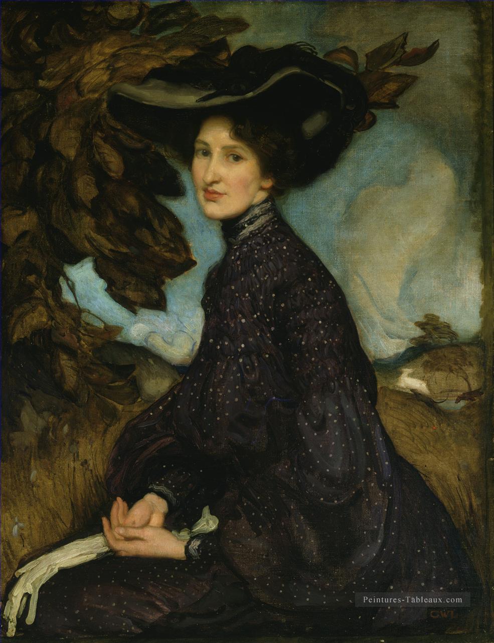 Miss Thea Proctor George Washington Lambert portrait Peintures à l'huile